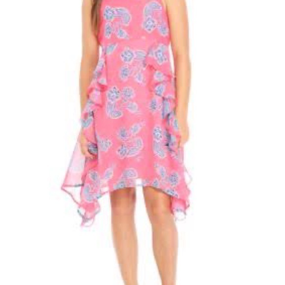 Sequin Hearts Girls Sz 10 Pink Ruffle Sleeveless Dress With Slip Church Dance 💃 - Picture 10 of 10